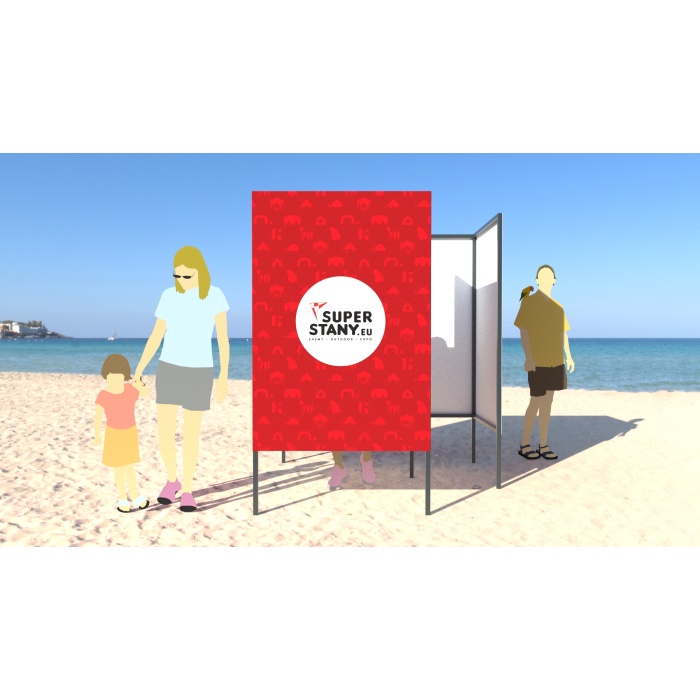 Garden CHANGE beach changing room / cabana with print