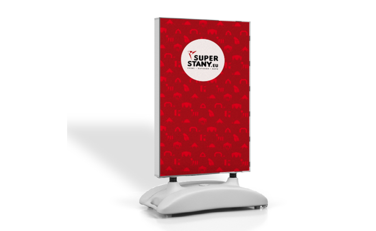 RED LED STATION Outdoor, illuminated advertising stand with tank, double-sided, waterproof