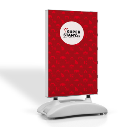 RED LED STATION Outdoor, illuminated advertising stand with tank, double-sided, waterproof