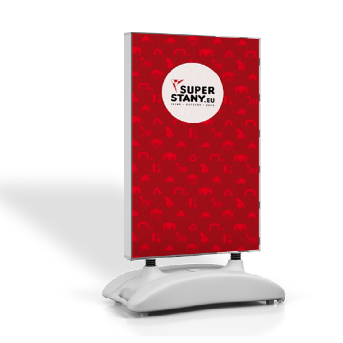 RED LED STATION Outdoor, illuminated advertising stand with tank, double-sided, waterproof