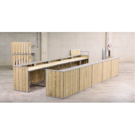 BIG BAR Elements - natural / white / grey, folding pallet, wooden