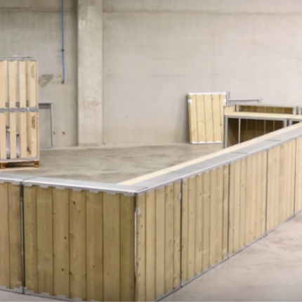 BIG BAR Elements - natural / white / grey, folding pallet, wooden