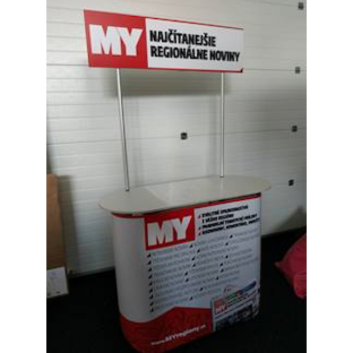 RED ELYPSE PVC promo table, advertising counter