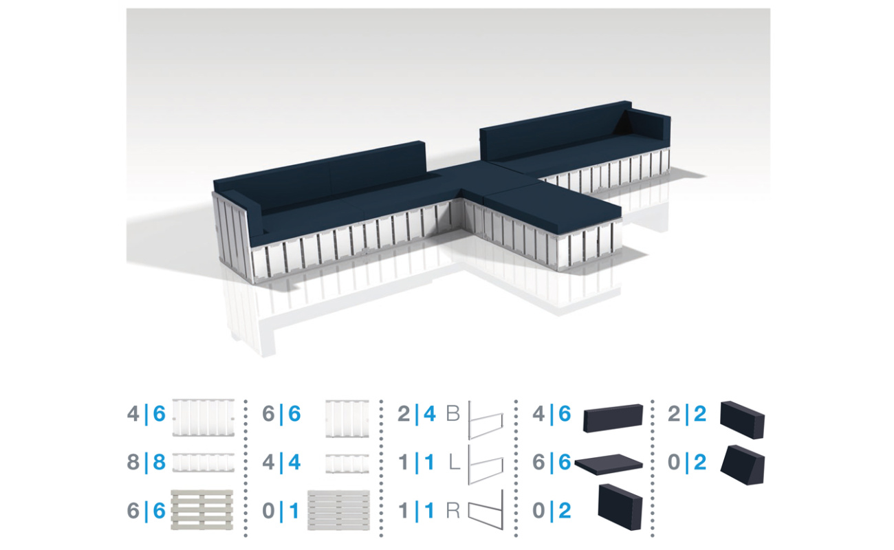 FURNITURE Elements - natural / white / grey