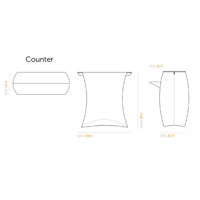 FLUX Reception desk, bar infopoint, flat folding, event furniture