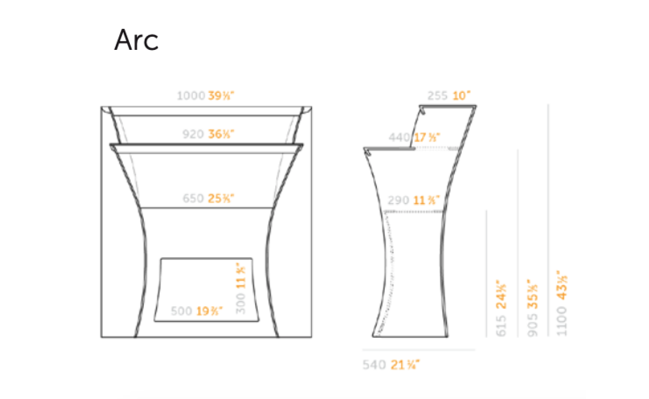 FLUX Arc bar counter, infopult, event furniture