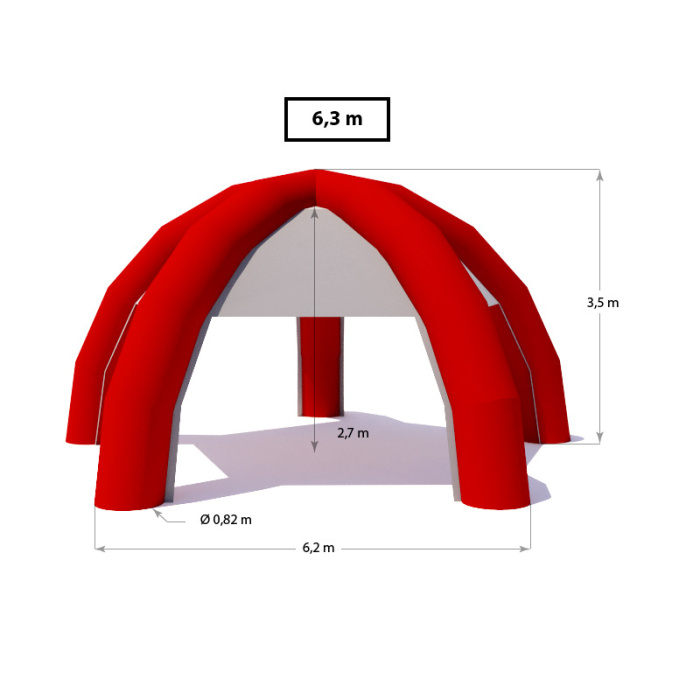 Inflatable tent IGLU 6,3m (5 legs)