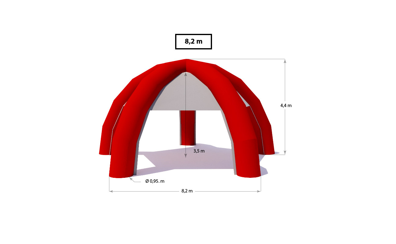 Inflatable tent IGLU 8,2m (5 legs)