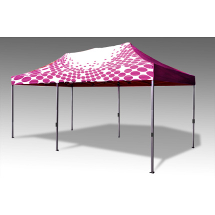 Scissor tent PRINTED 4x8m, printed roof, aluminium construction