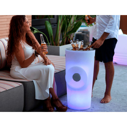 Garden WOODOO bottle container with speaker and lighting PLAY