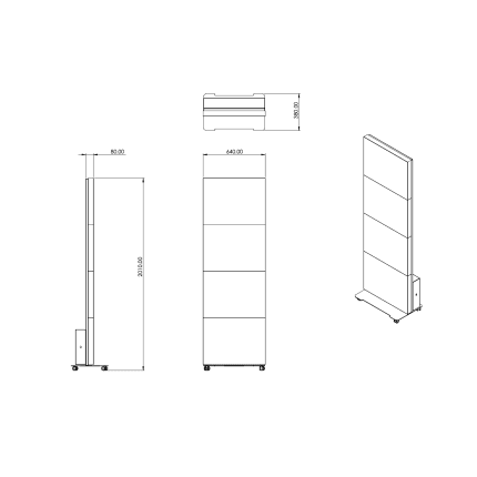 Indoor, freestanding mobile and digital screen 80" - LED TOTEM - Image 13
