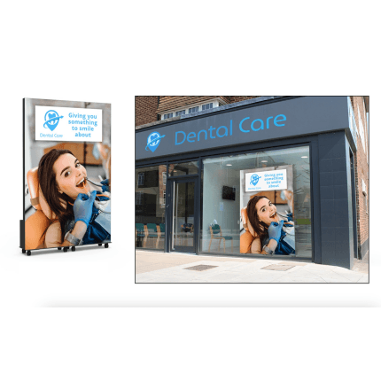 Indoor, freestanding mobile and digital screen 80" - LED TOTEM - Image 4