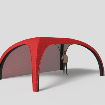 SPIDER Black 4×6 m Inflatable Tent, PRINTED SIDE WALL - Image 6