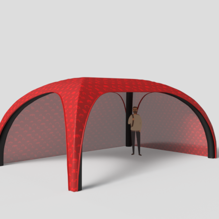 SPIDER Black 4×6 m Inflatable Tent, PRINTED SIDE WALL - Image 9