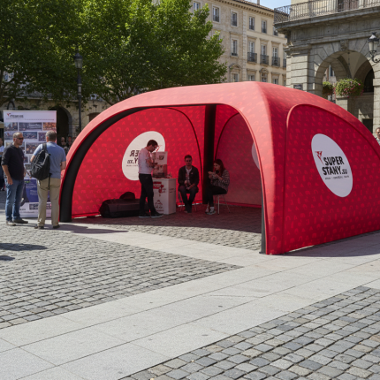 SPIDER Black 4×6 m Inflatable Tent, PRINTED SIDE WALL - Image 4