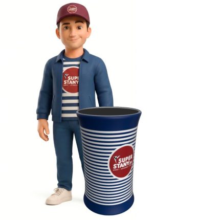 Mobile textile counter ROUND BIG QUICK | Round advertising table - Image 3